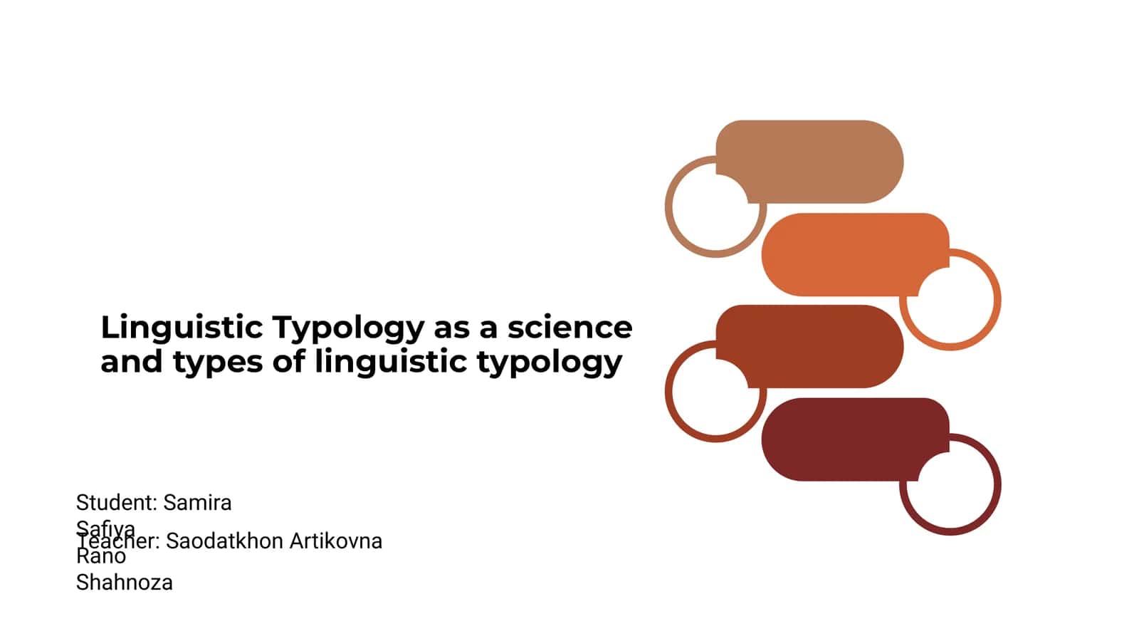Linguistic Typology as a science and types of linguistic typology 1