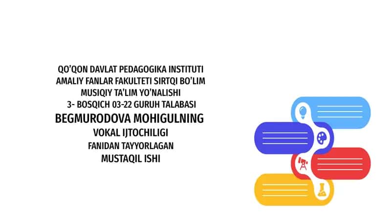 vokal asoslari fanidan taqdimot 1