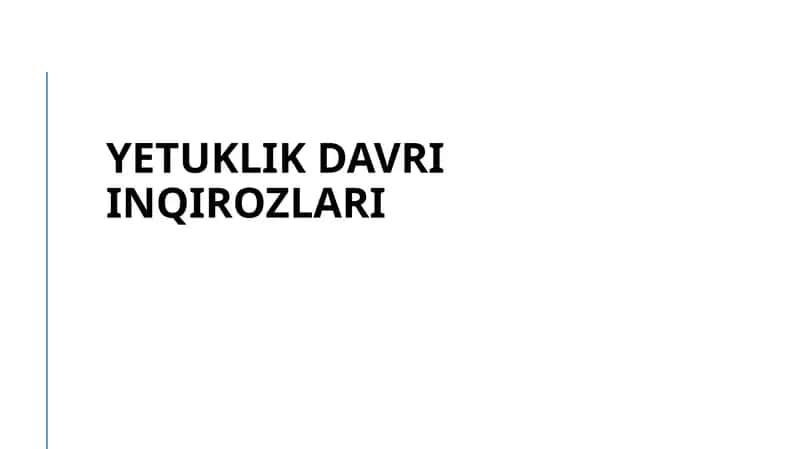 Yetuklik davri psixologik inqirozlari 1