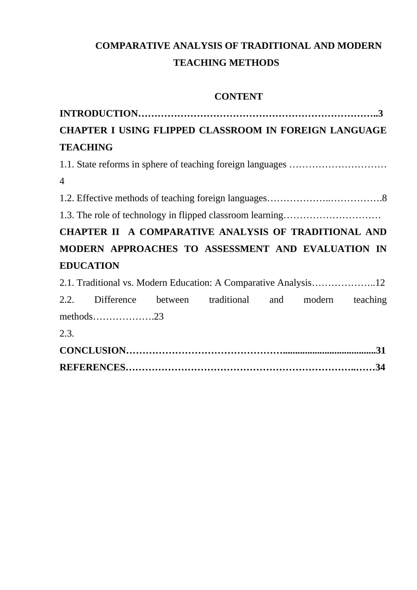 Comparative Analysis of Traditional and Modern Teaching Methods 1