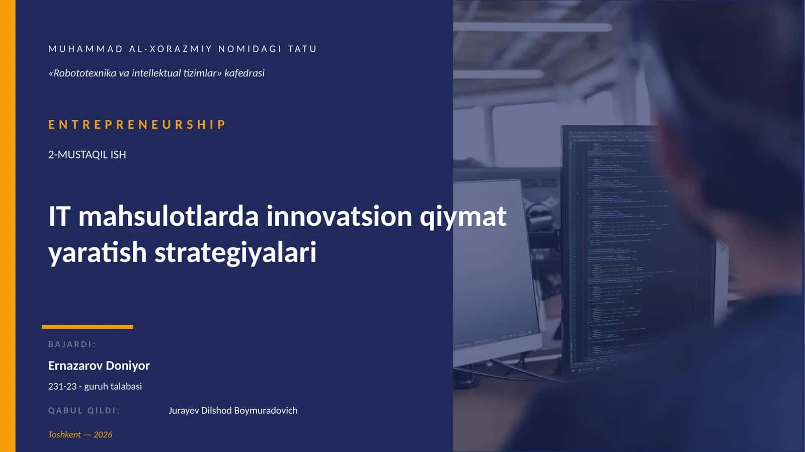 IT mahsulotlarda innovatsion qiymat yaratish strategiyalari 1