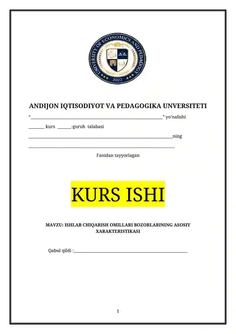 IQTISODIYOTNI TARTIBGA SOLISH ZARURIYATI VA XUSUSIYATLARI