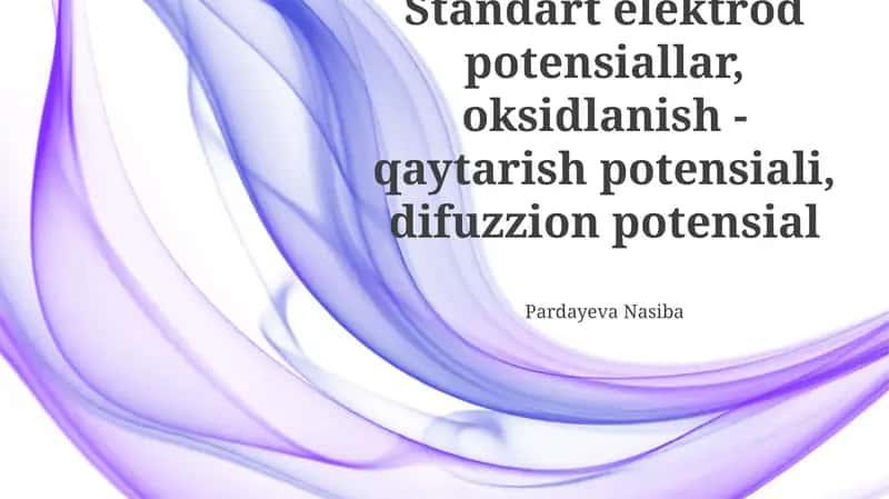 Standart Elektrod Potensiallari 1
