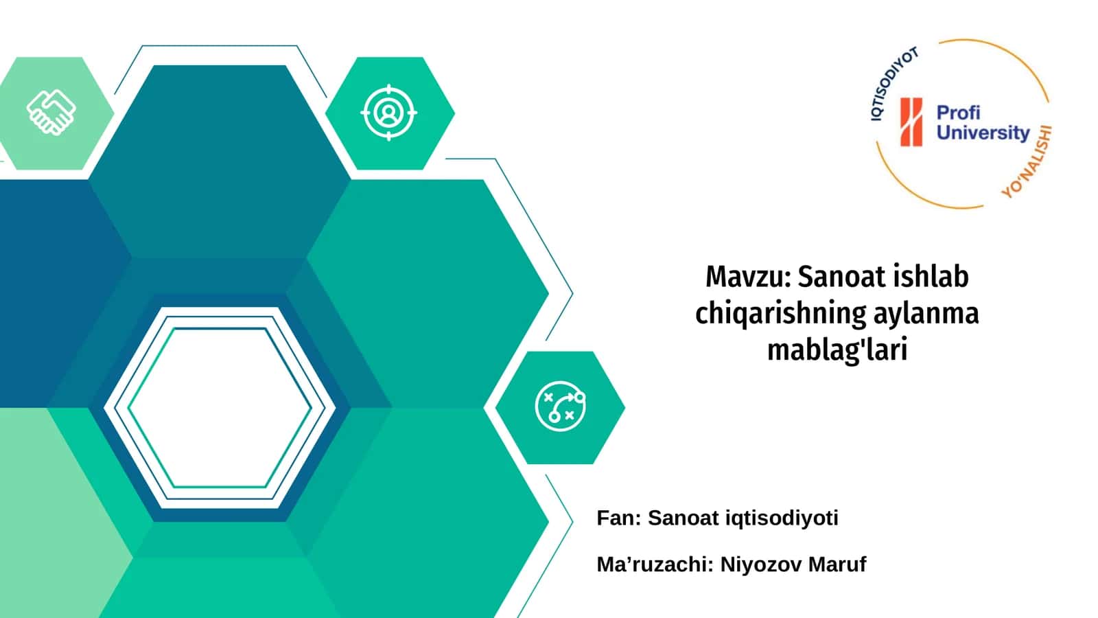 Sanoat ishlab chiqarishning aylanma mablag'lari 1