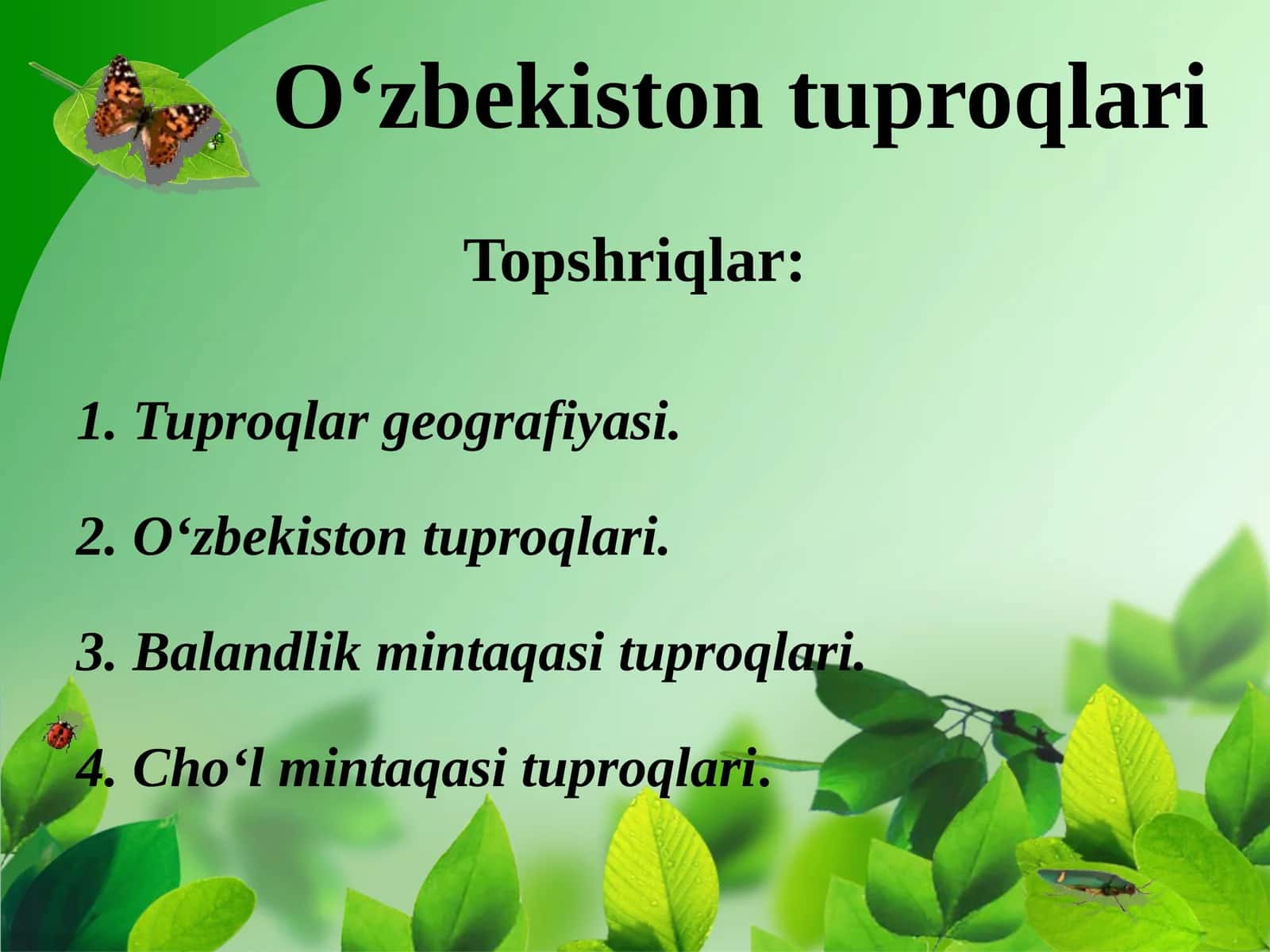 O‘zbekiston tuproqlari 1