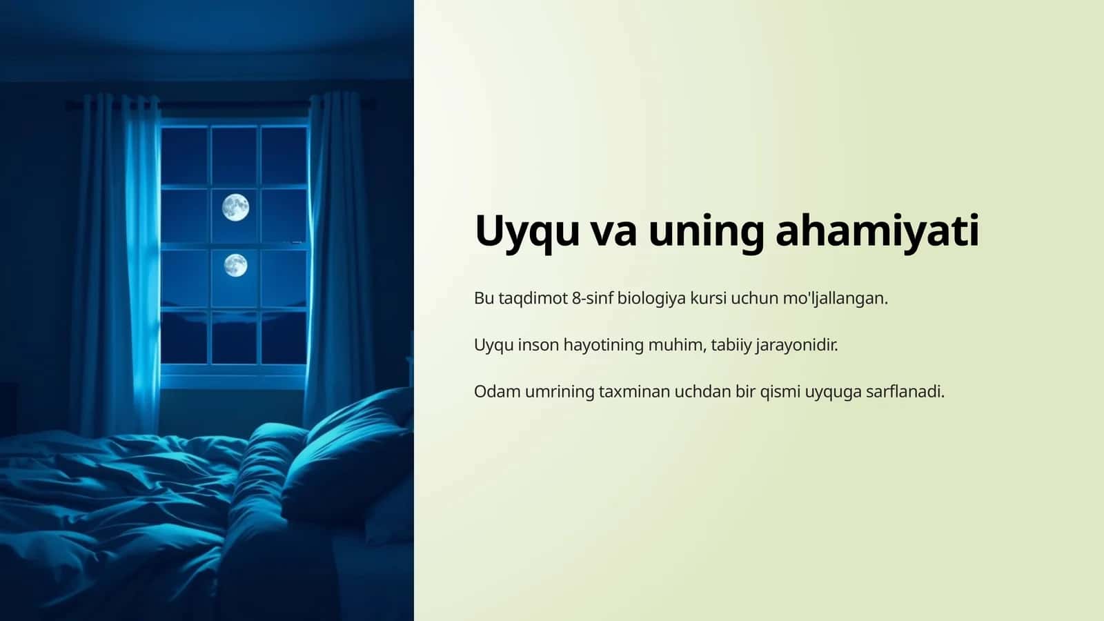 Uyqu va uning ahamiyati 1