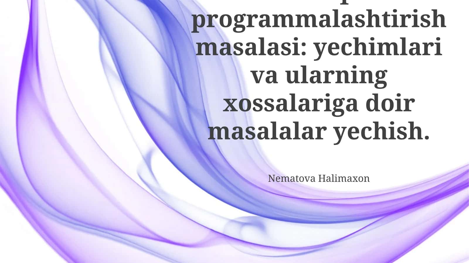 Lineer Dasturlash Muammolari: Ta'rif va Asoslar 1