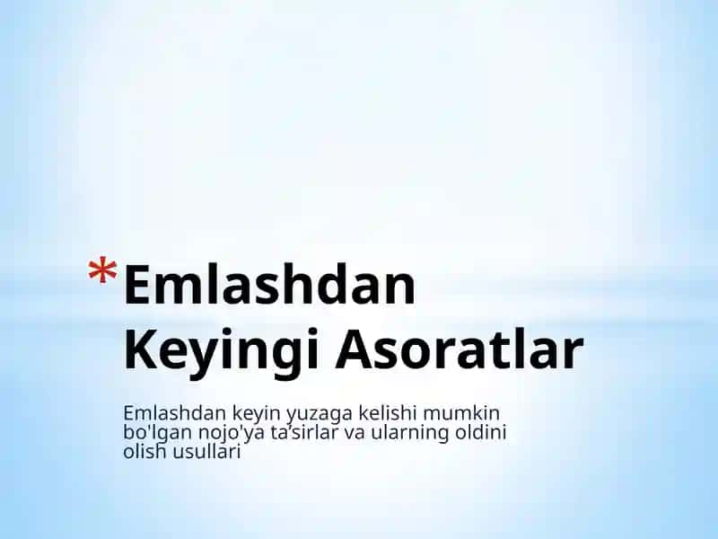 Emlashdan keyin