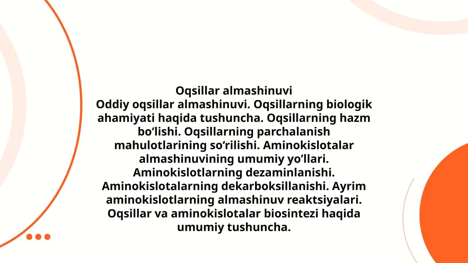 Oqsillar almashinuvi 1