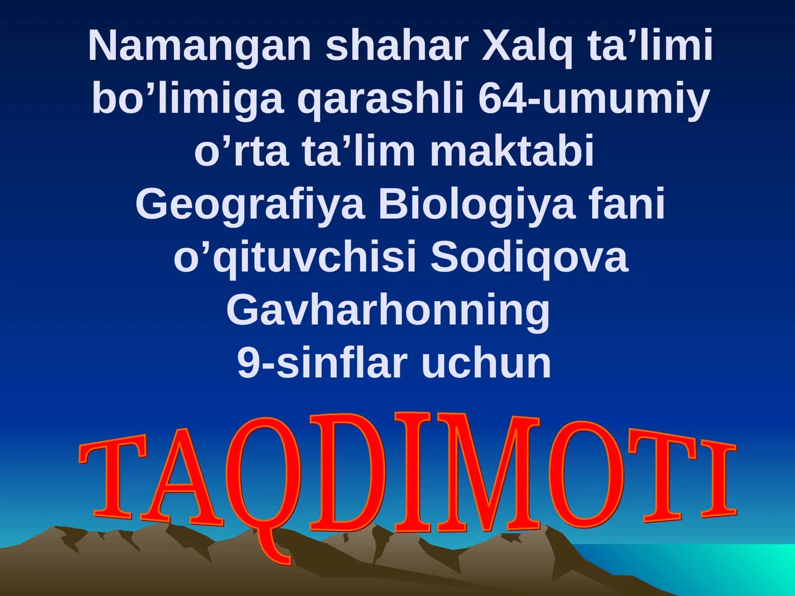 AMERIKA QO’SHMA SHTATLARI 1