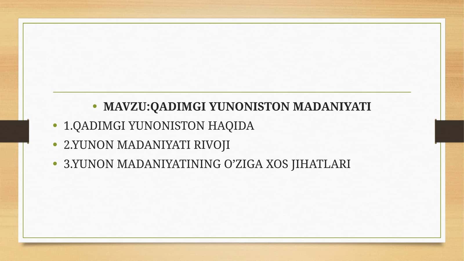 Qadimgi Yunoniston Madaniyati 1