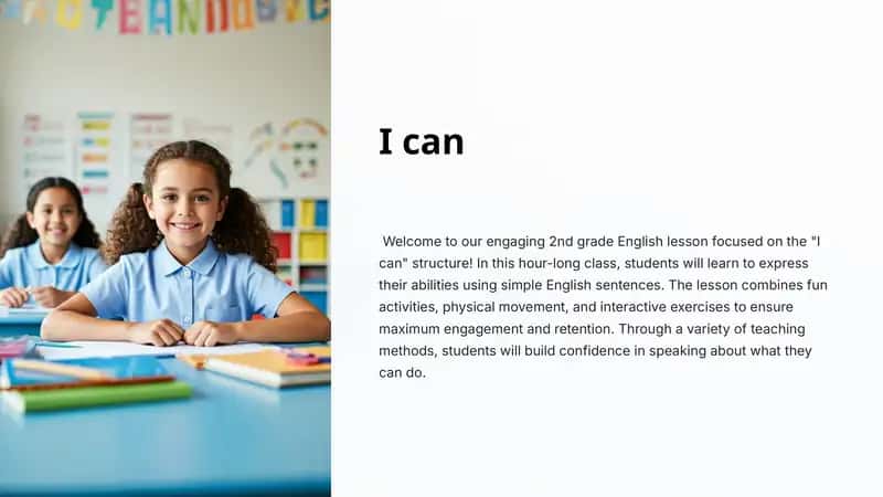 2nd grade English lesson 1