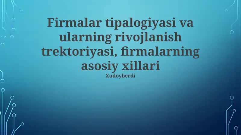 Kooperativlar va ularning a'zolik-mulkchilik modellari 1