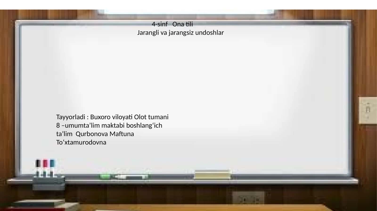 Jarangli va jarangsiz undoshlar 1
