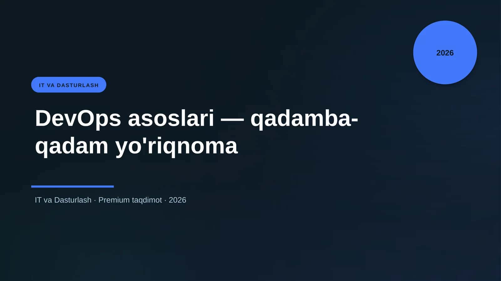 DevOps asoslari — qadamba-qadam yo'riqnoma 1
