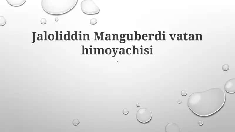 Jaloliddin Manguberdi Vatan Himoyachisi 1
