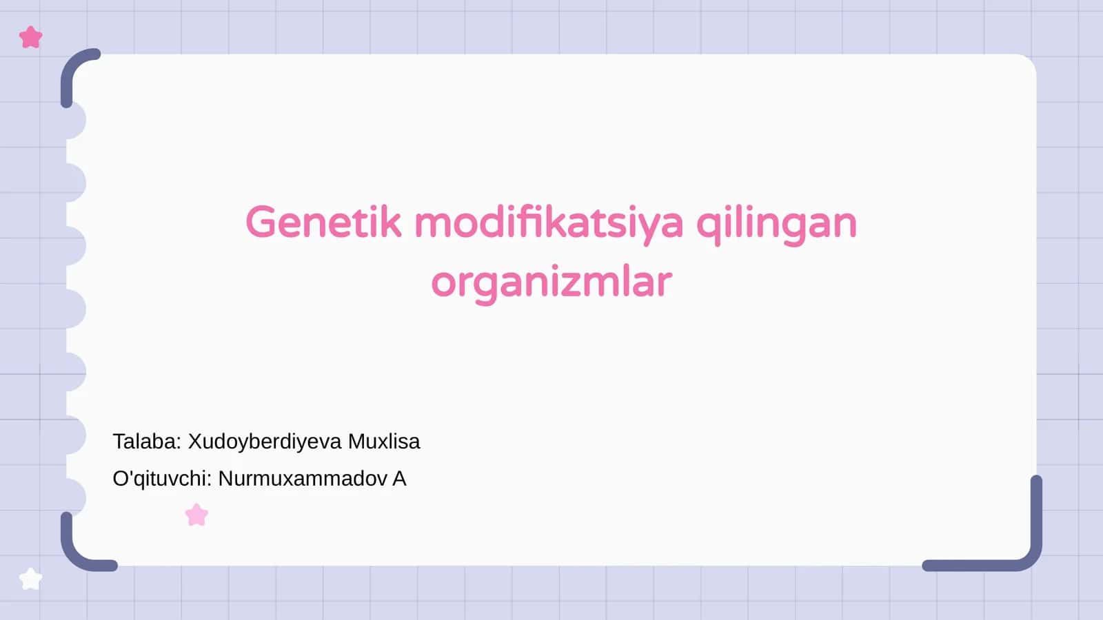 Genetik modifikatsiya qilingan organizmlar 1