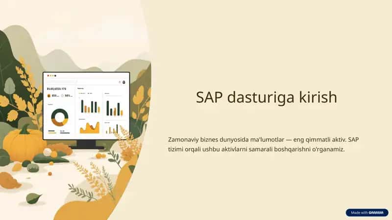 SAP dasturiga kirish 1