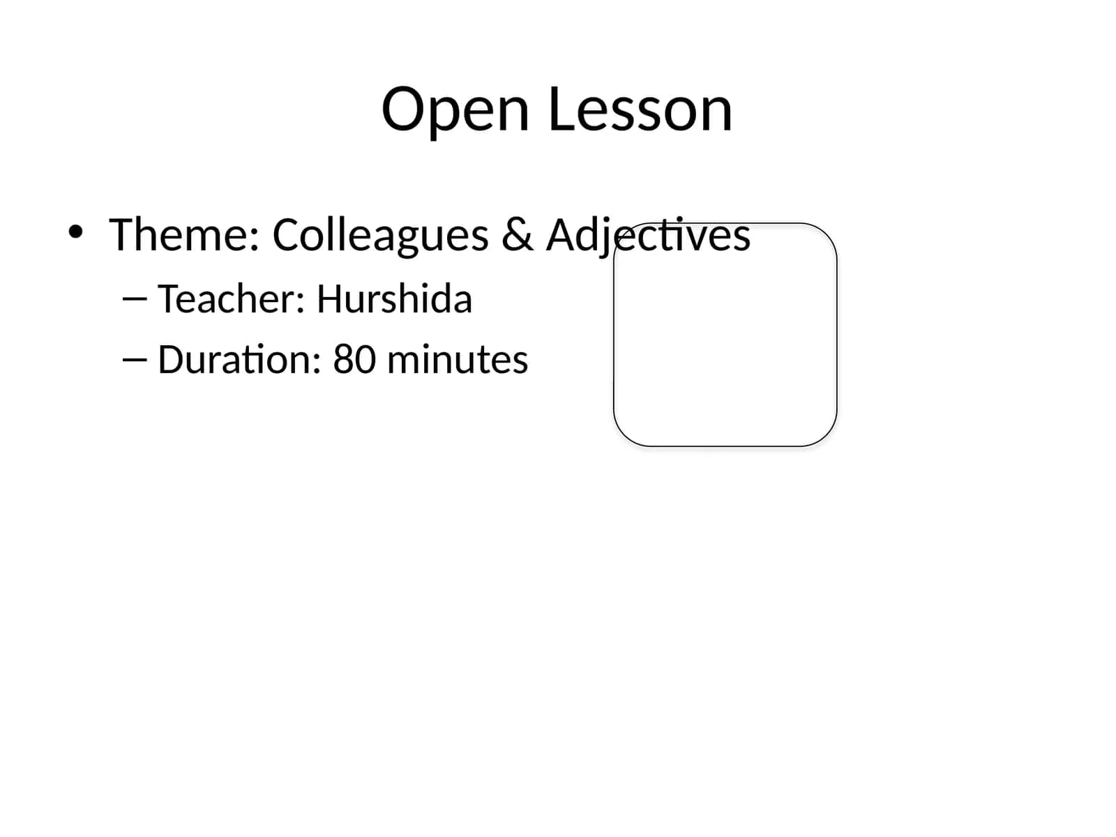 Adjective 1