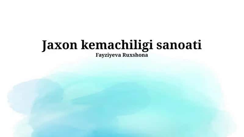 Jaxon kemachiligi sanoati 1