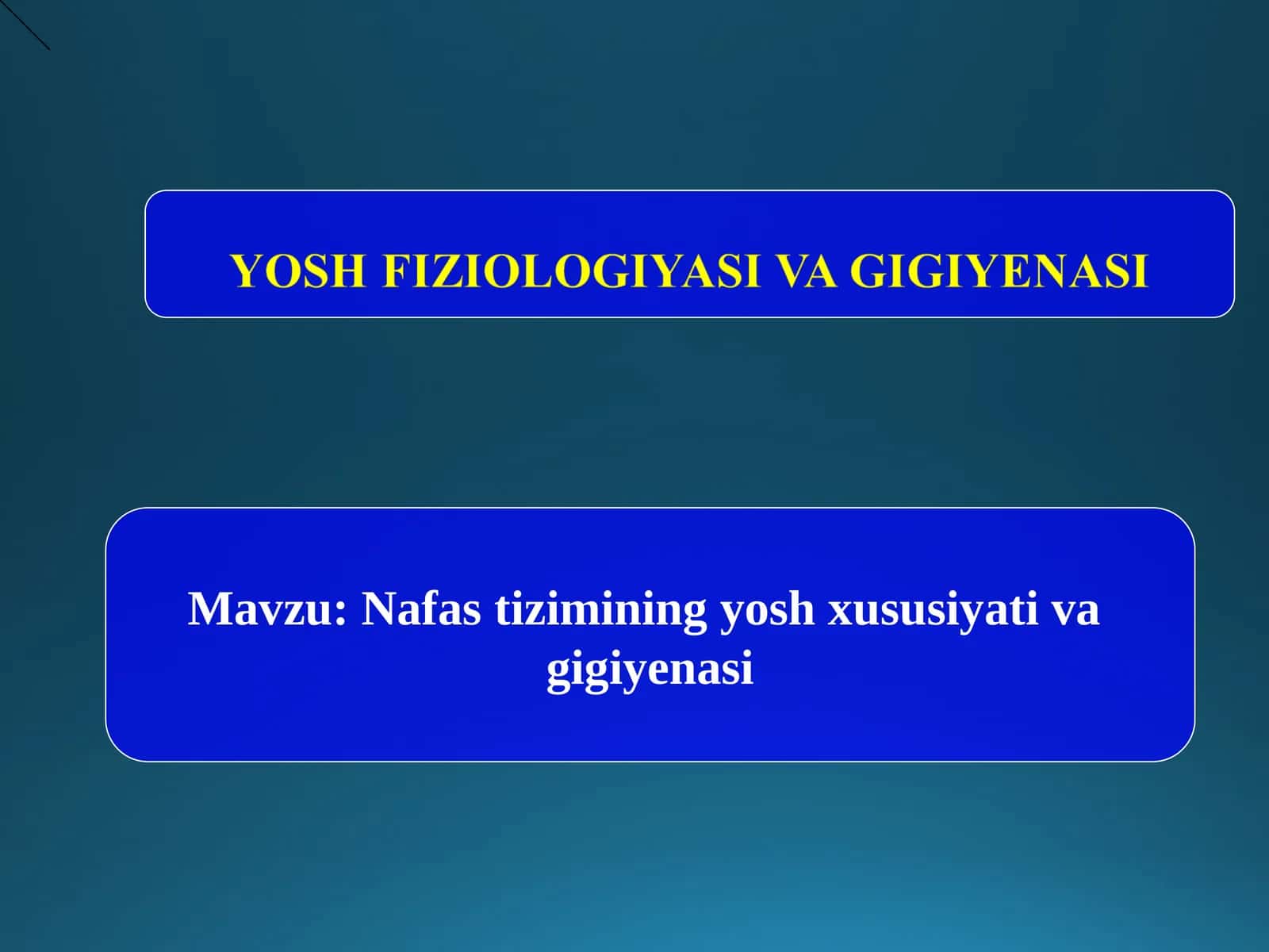 Nafas tizimi 1