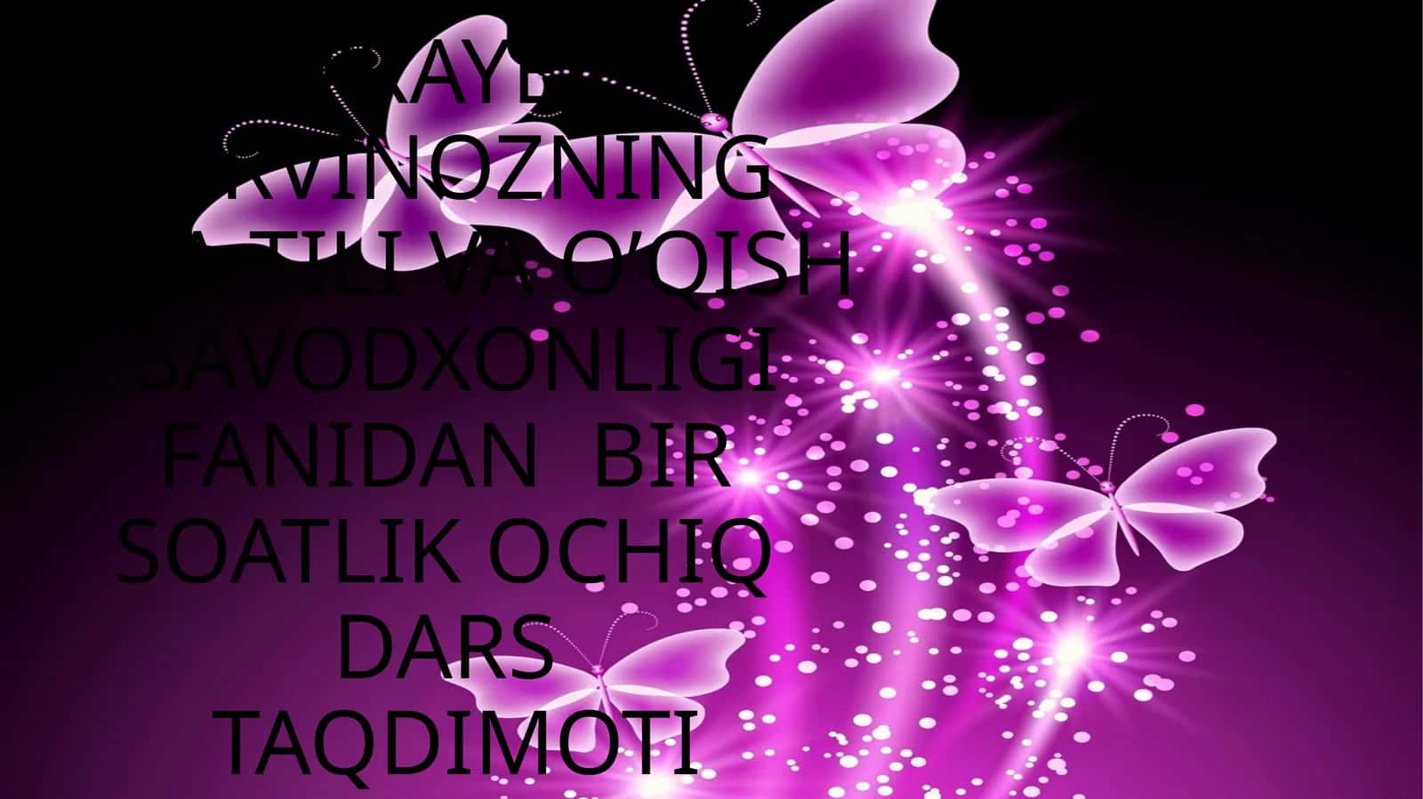 Ochiq dars taqdimoti 1