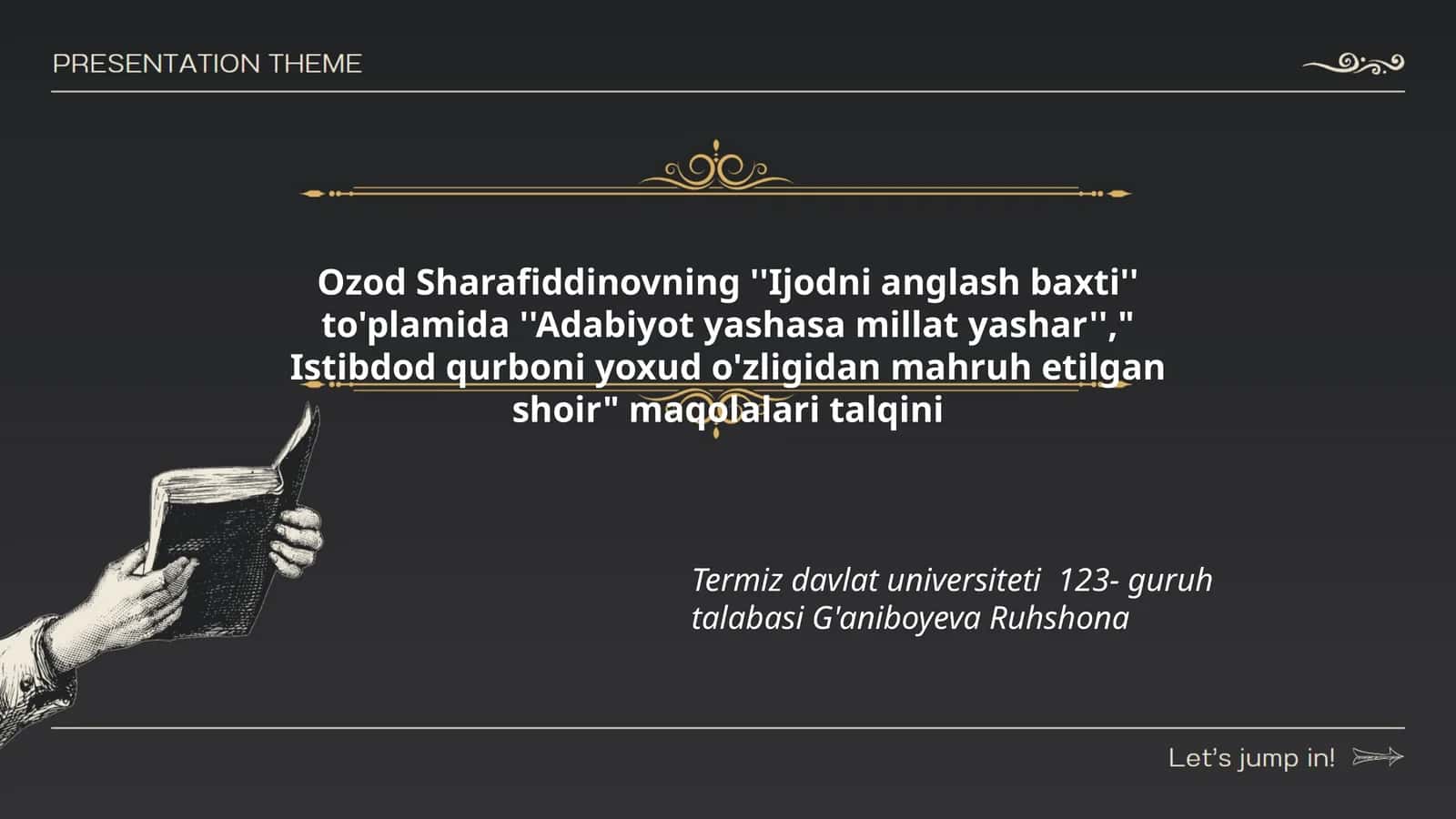 Adabiyot yashasa millat yashar 1