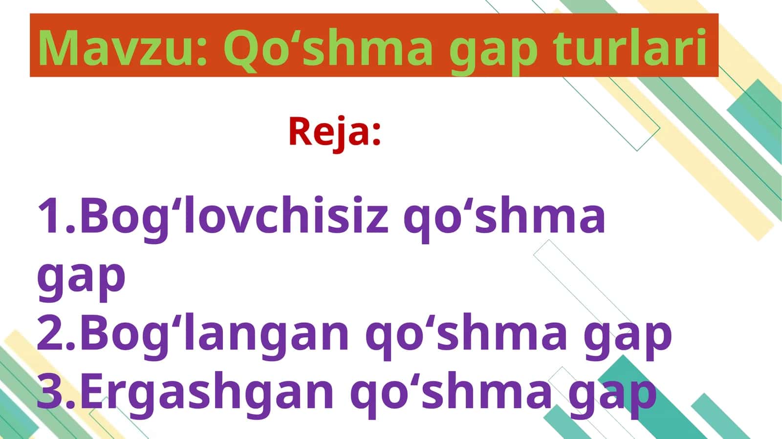 Qoʻshma gaplar 1