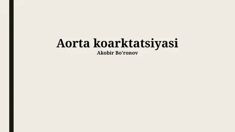 Aorta koarktatsiyasi 1
