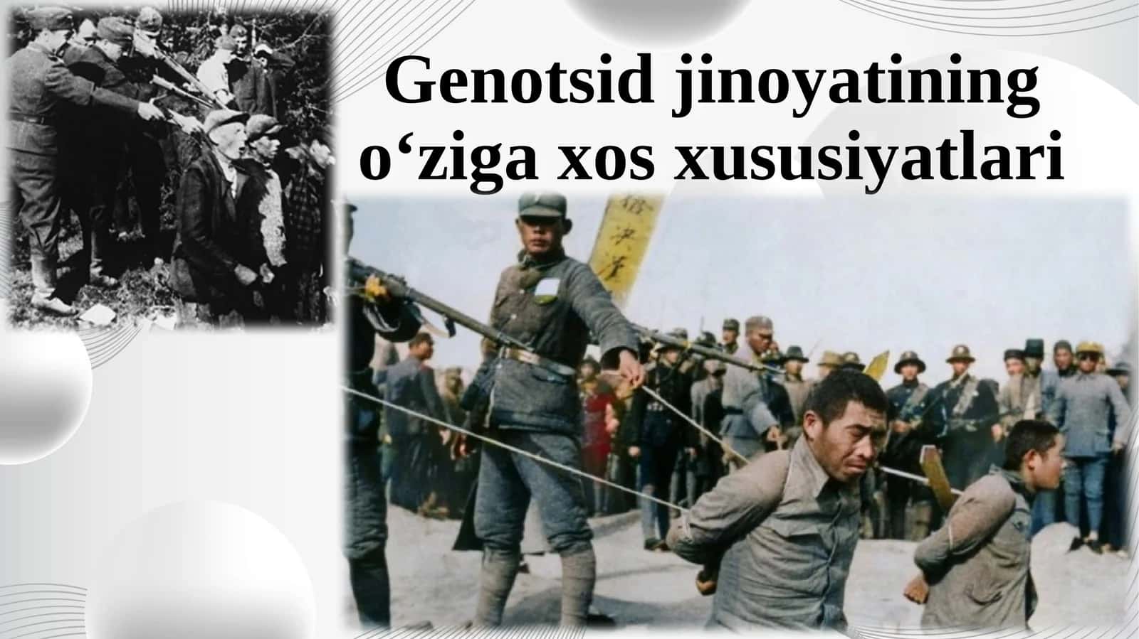 Genotsid jinoyatining o‘ziga xos xususiyatlari. 1