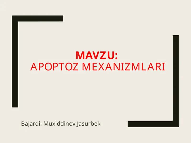 Apoptozmexanizmlari 1