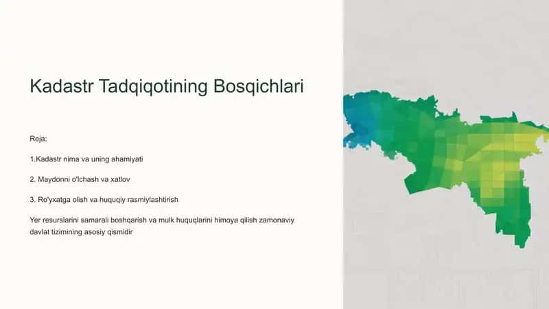 Kadastr Tadqiqotining Bosqichlari 1