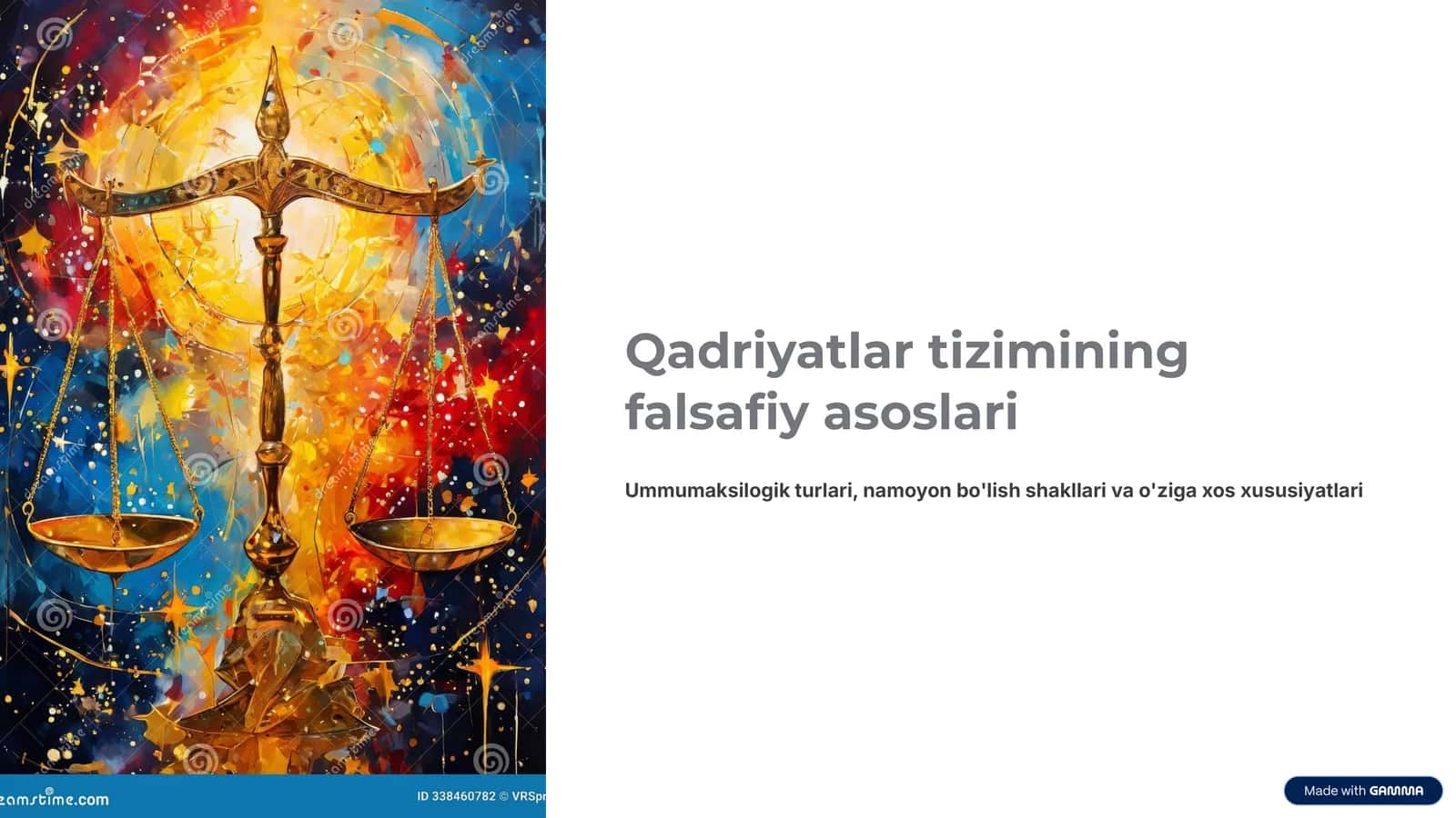 Qadriyatlar tizimining falsafiy asoslari 1