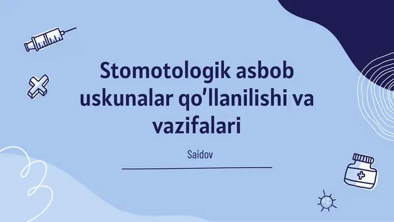 Stomotologik asbob uskunalar 1