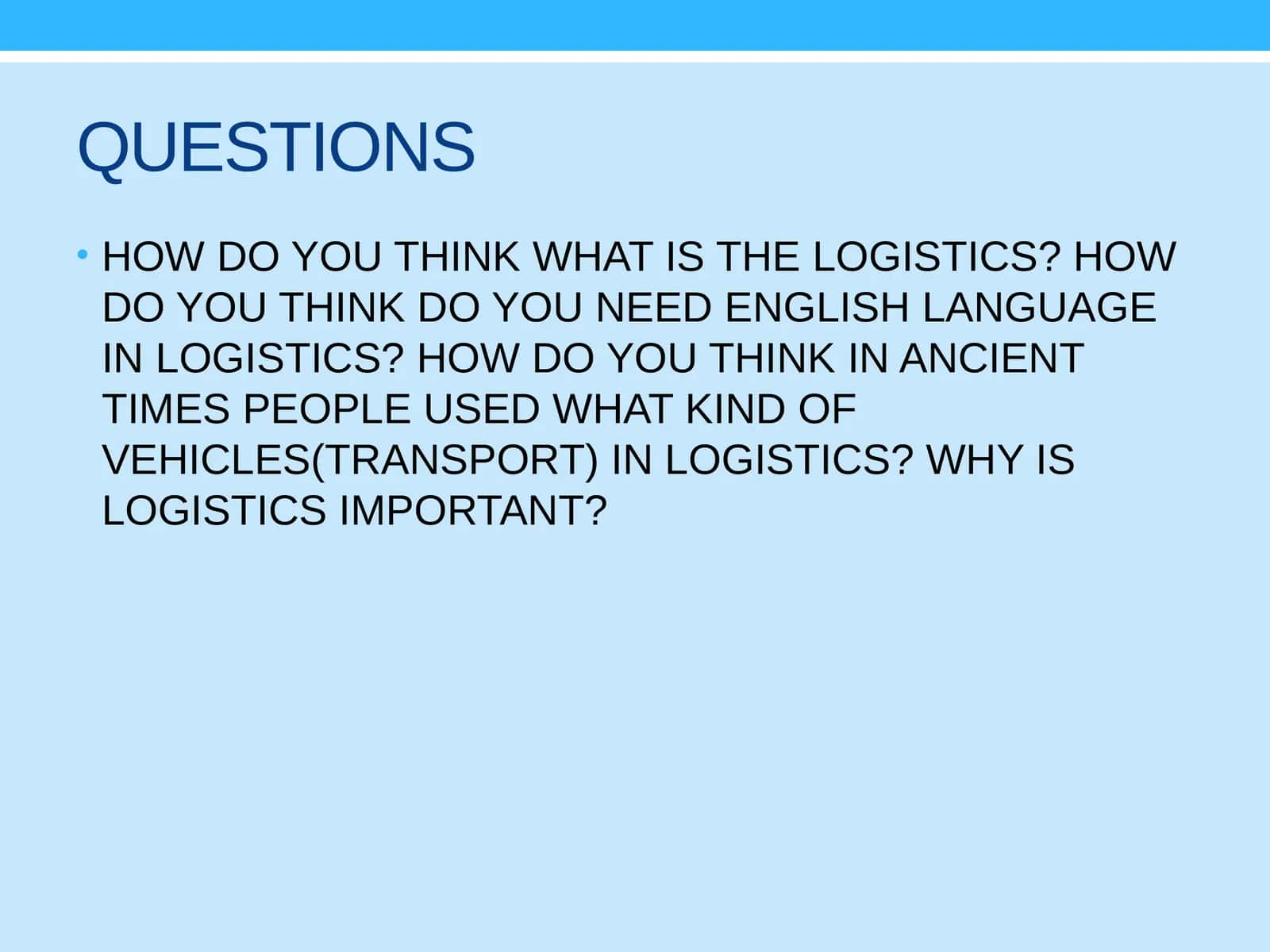 LOGISTICS 1