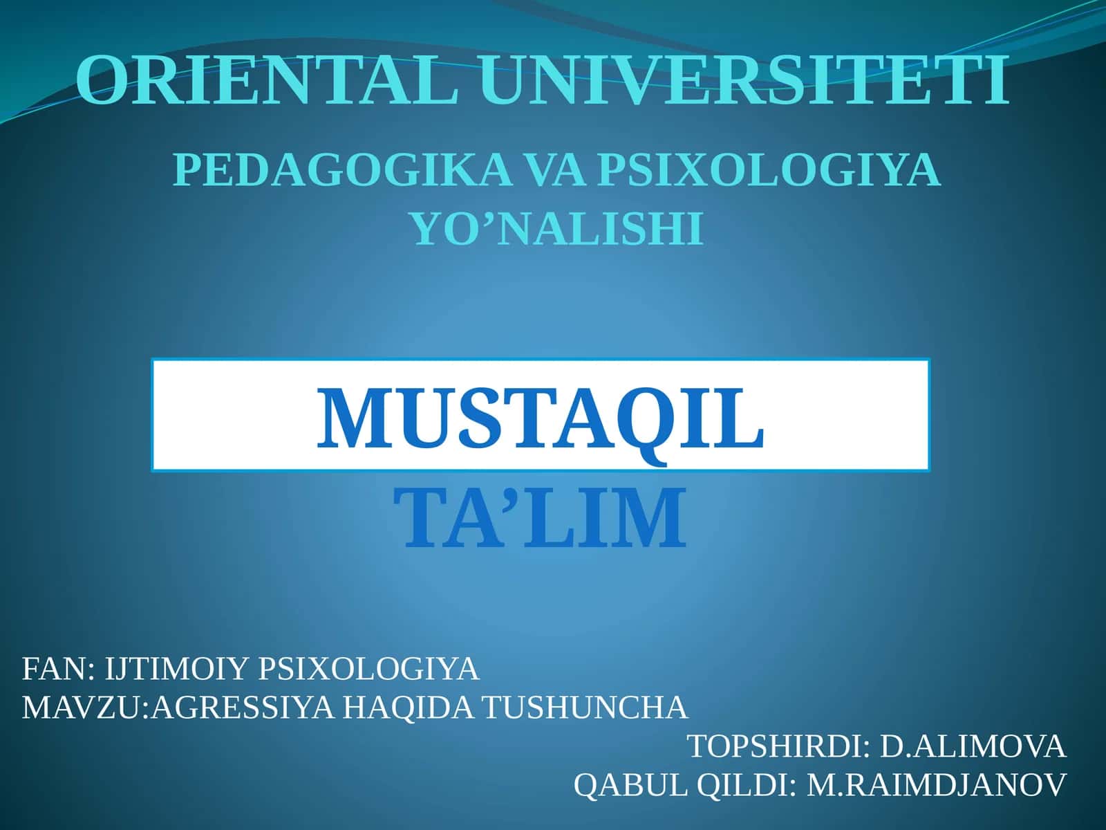 AGRESSIYA HAQIDA TUSHUNCHA 1
