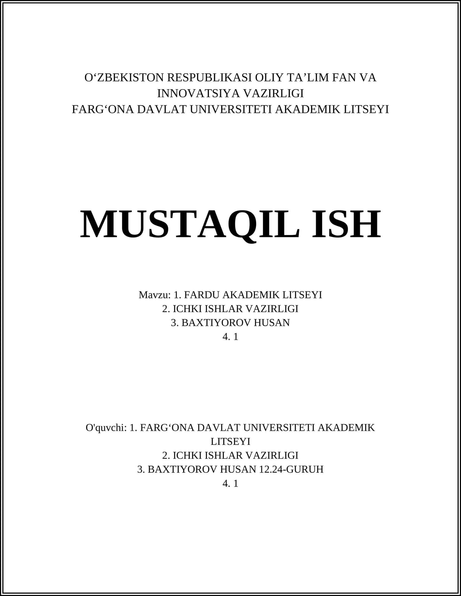 Fardu Akademik Litseyi 1