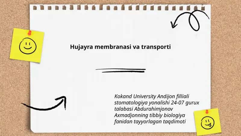 Hujayra membranasi va transporti 1