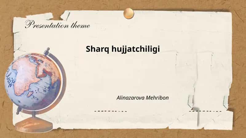 Sharq hujjatchiligi 1