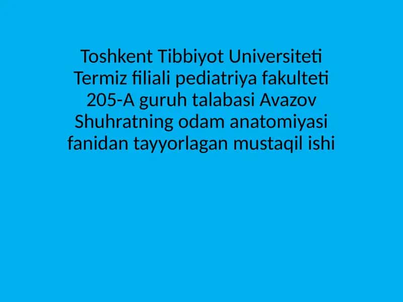 Havo qon toʻsigʻi tuzilishi va vazifalari 1
