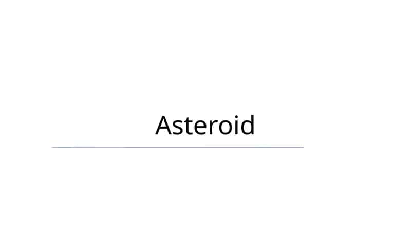 Asteroid 1