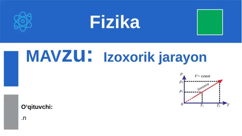 Izoxorik jarayon 1