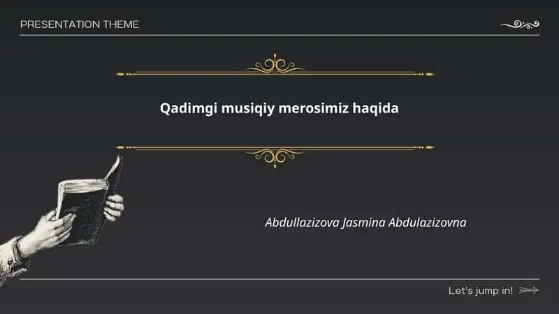 Qadimgi musiqiy merosimiz haqida 1
