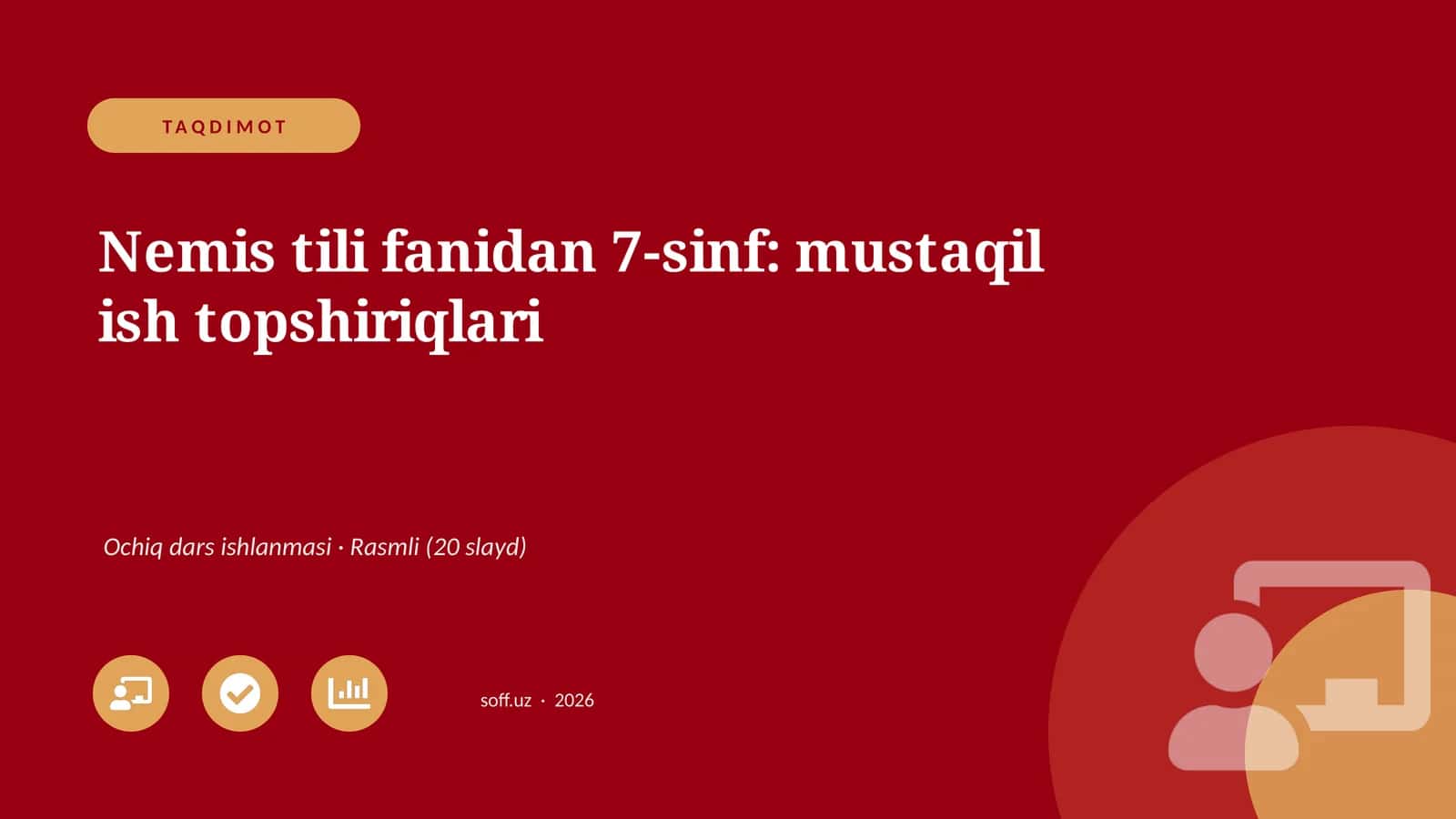 Nemis tili fanidan 7-sinf: mustaqil ish topshiriqlari 1