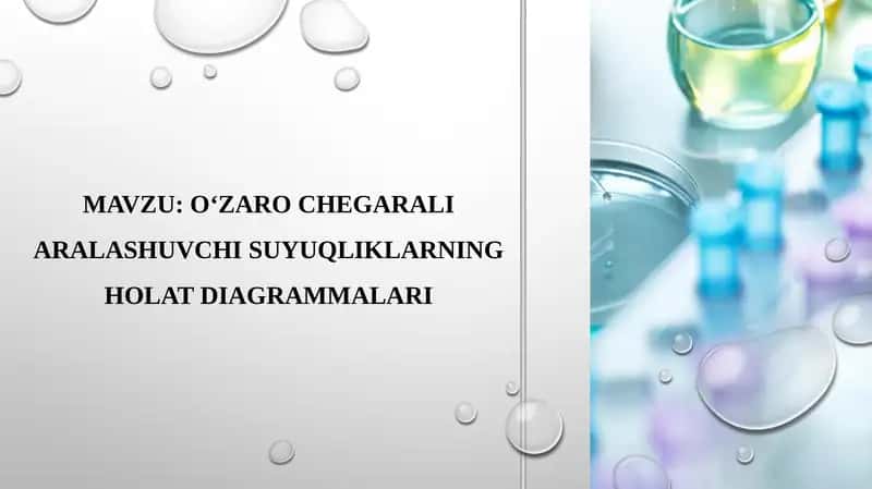 O‘zaro chegar aralashuvchi suyuqliklarning holat diagrammalari 1