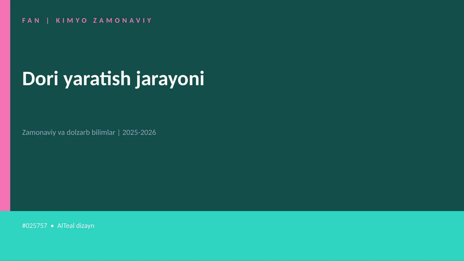 Dori yaratish jarayoni 1