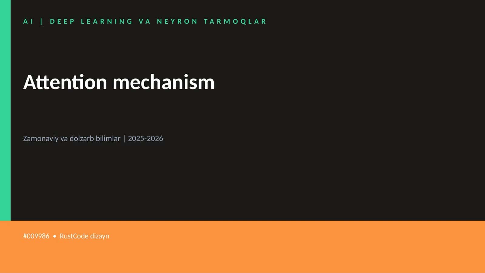 AI | DEEP LEARNING VA NEYRON TARMOQLAR 1