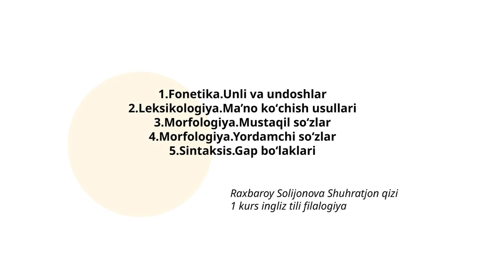 Filologiya kursi 1