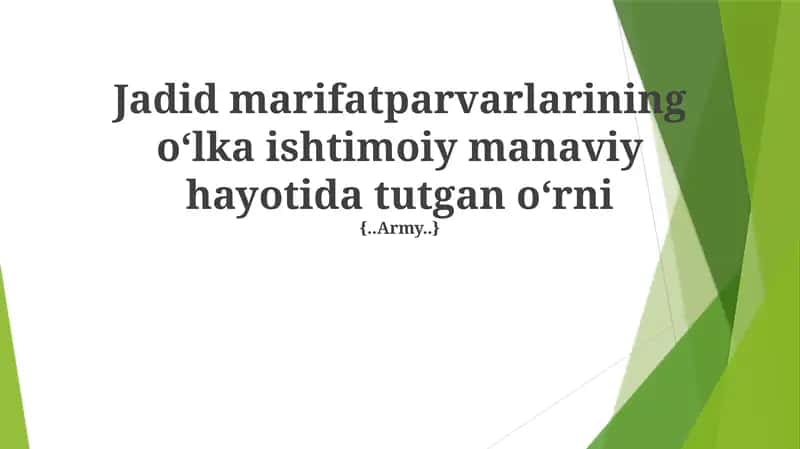 Jadidlar ta'lim islohotlari 1