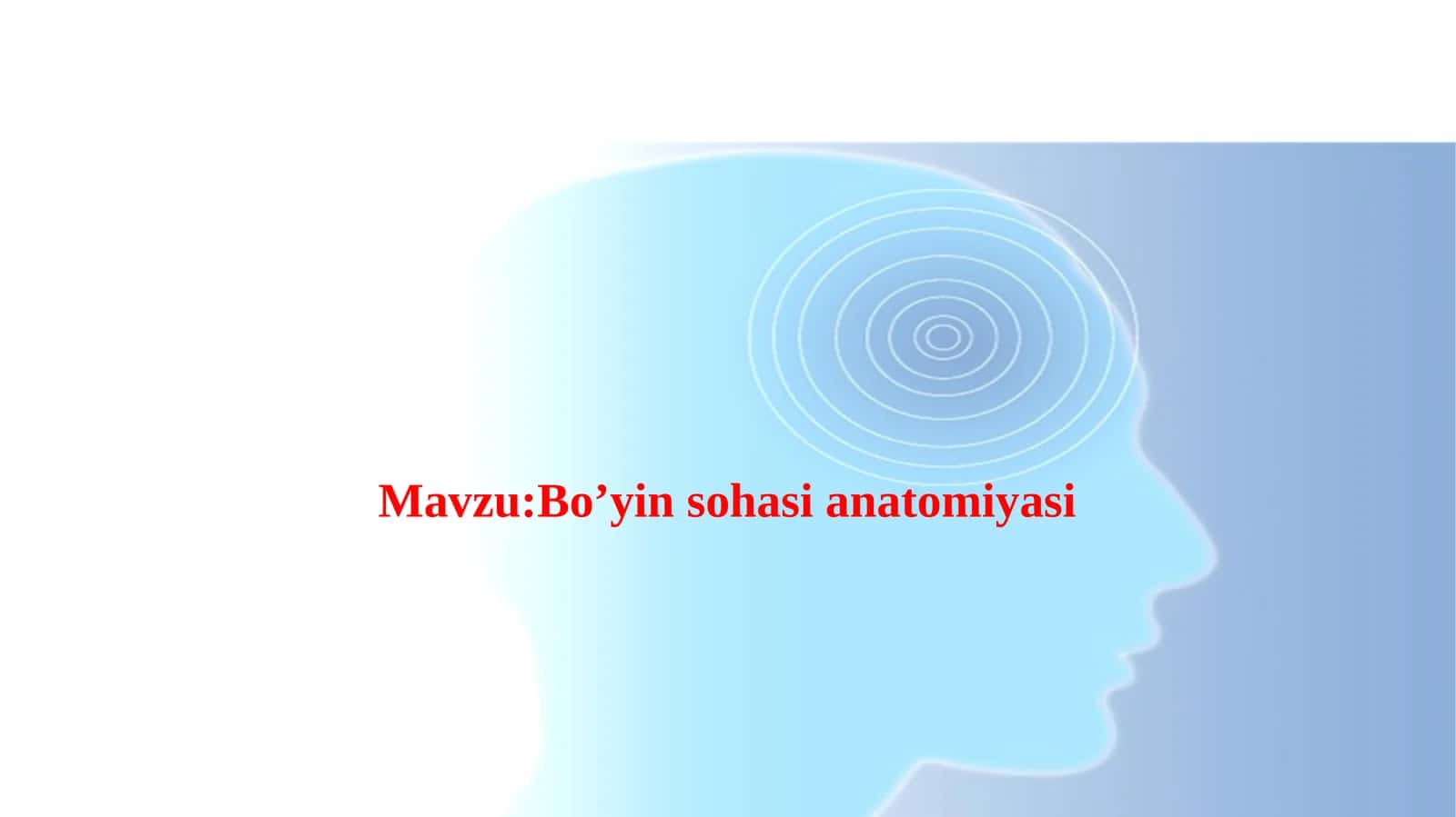 Boʻyining klinik anatomiyasi 1